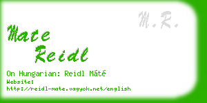 mate reidl business card